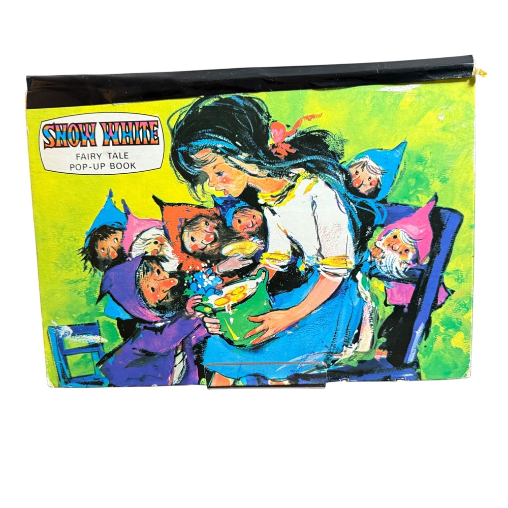 Snow White Fairy Tale Pop-Up Book Kids Vintage Collectible 1970s Rare Netherland